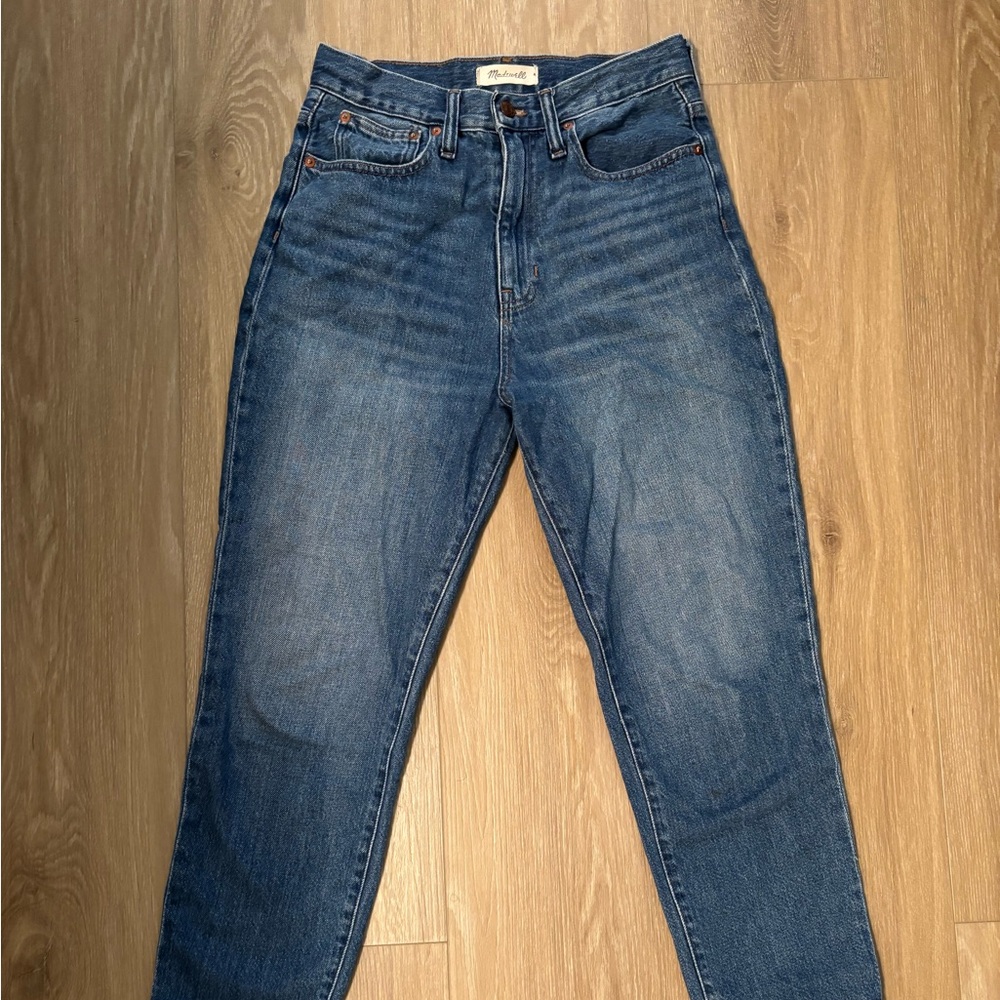 Madewell Blue Straight MomJean Classic Style